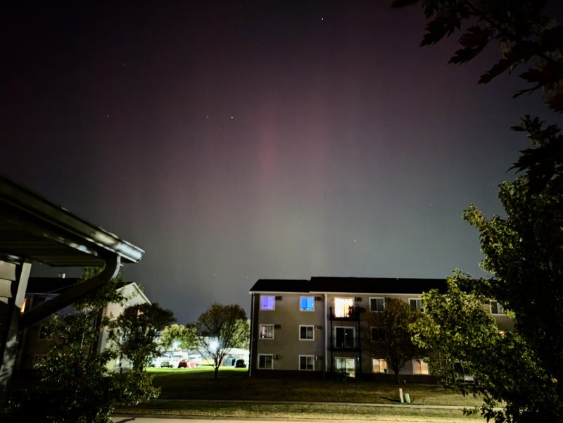 Northern lights just peeking through last night...